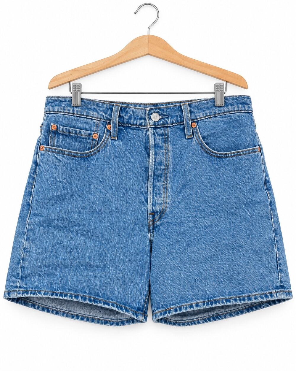 Levi's 501 Mid Thigh Cutoff Shorts Light Wash Womens 31